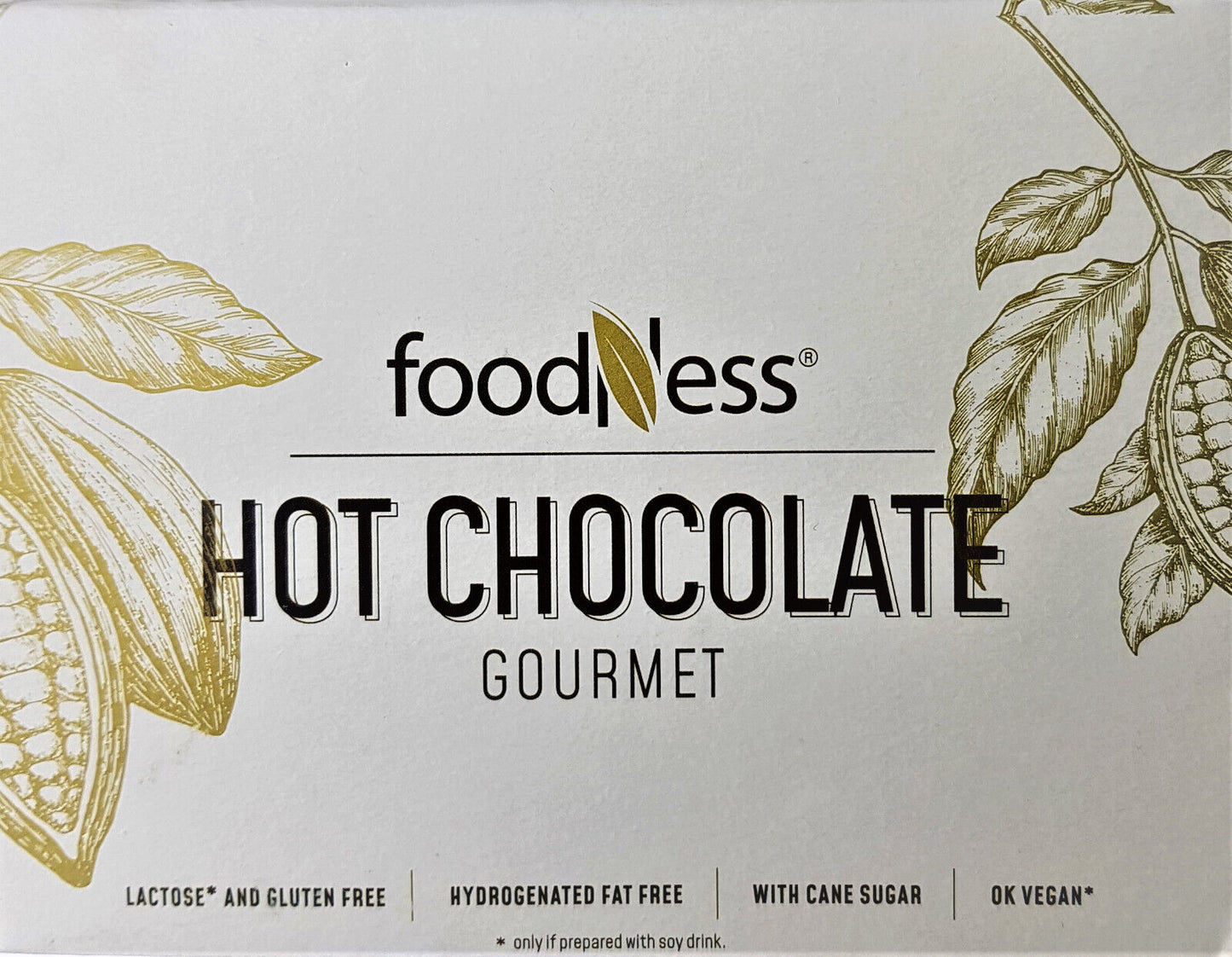 FoodNess Heiße Gourmet Trinkschokolade - weiße Schokolade - 15 x 30g Beutel