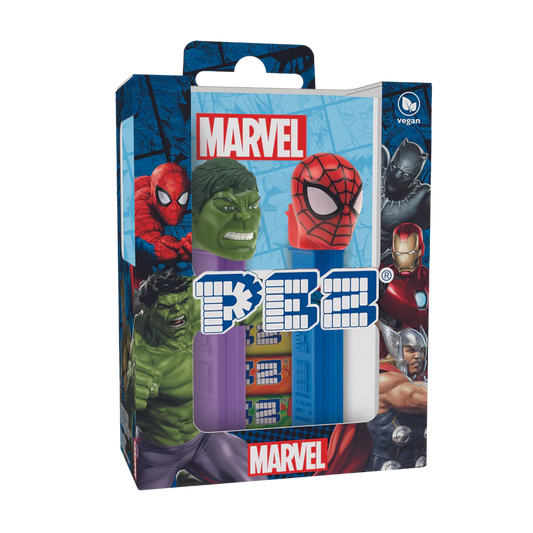 PEZ Geschenkset Marvel Spiderman und Hulk